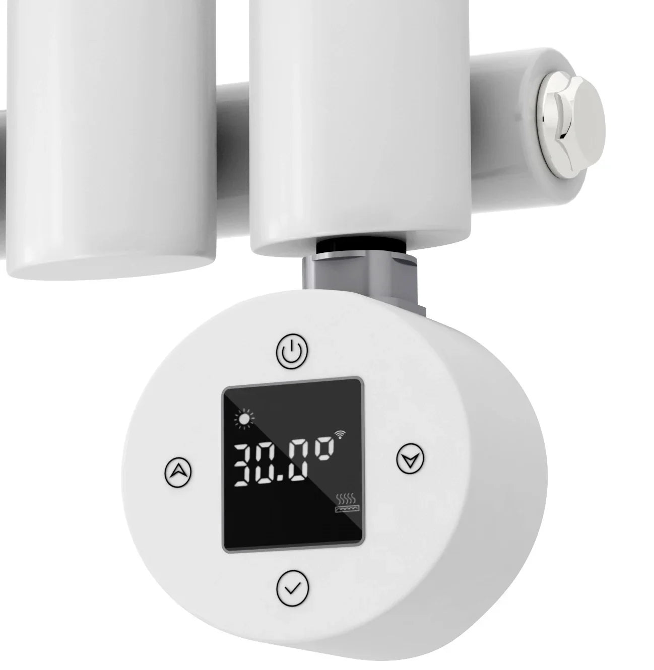 Vertikaler Elektroheizkörper Weiß mit Spiegel 1.200 W NeoTherm