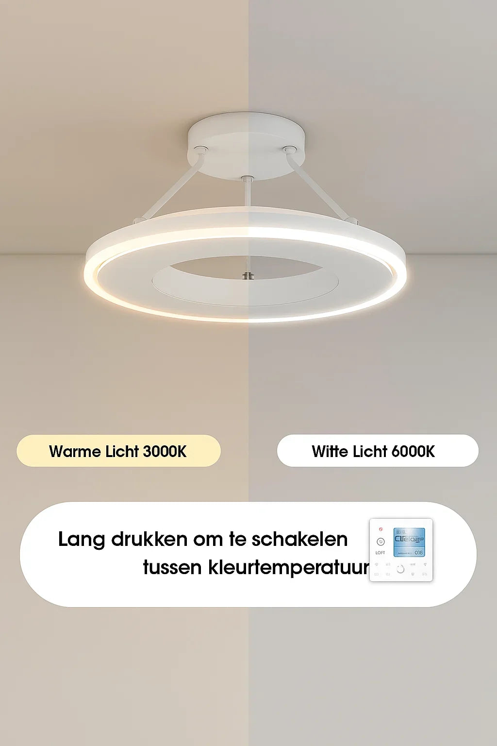 QH-GlowRing Serie Infrarotpaneel mit LED-Beleuchtung 60 cm 1.000 Watt
