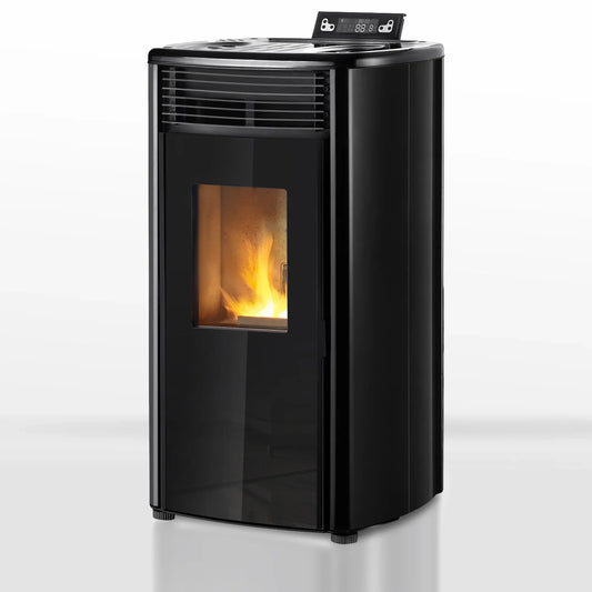 Pelletofen - 9,9 kW - für 80-100 m² - 5 Stufen - Timer - CR9 - Doppeltür