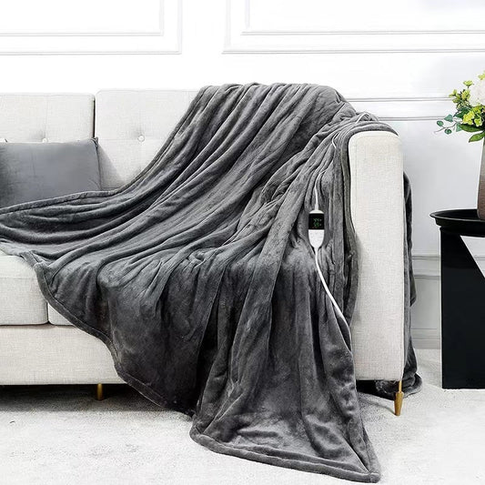 Elektrische Heizdecke - Heizdecke - 1 Person - 180x150 cm - Fleece - Grau