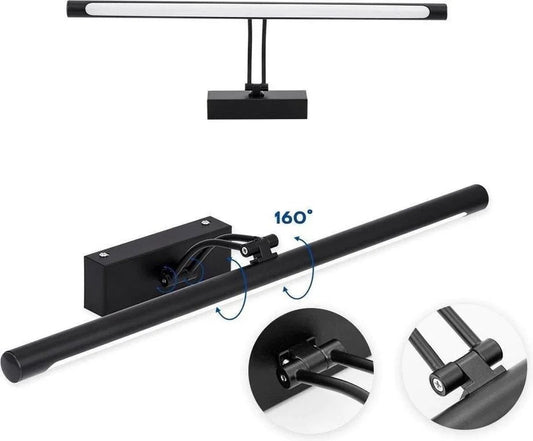 Regelbare schwarze LED-Spiegelleuchte