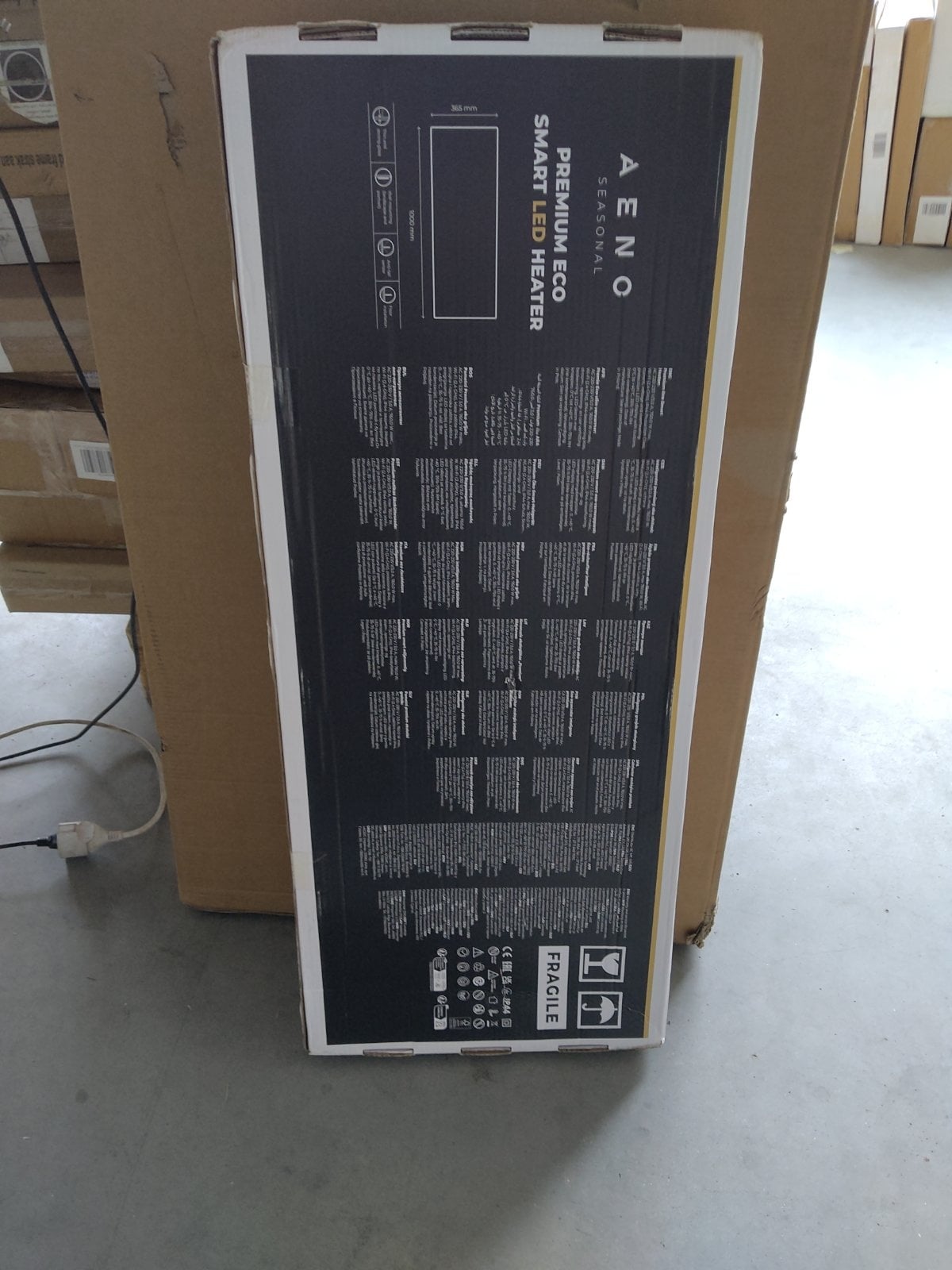 Zweite Wahl - AENO GH4S intelligentes Infrarot-Heizpaneel WiFi - 700 Watt - Schwarz