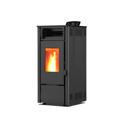 Pelletofen - 7,7 kW, 70-80 m², 5 Stufen, Timer, KM0805A, Schwarz