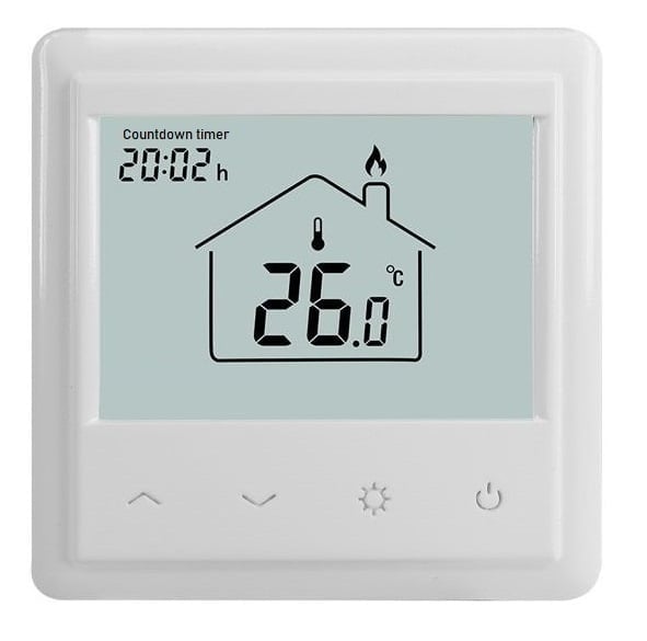 Integrierte Zeitschaltuhr und Thermostat - Countdown