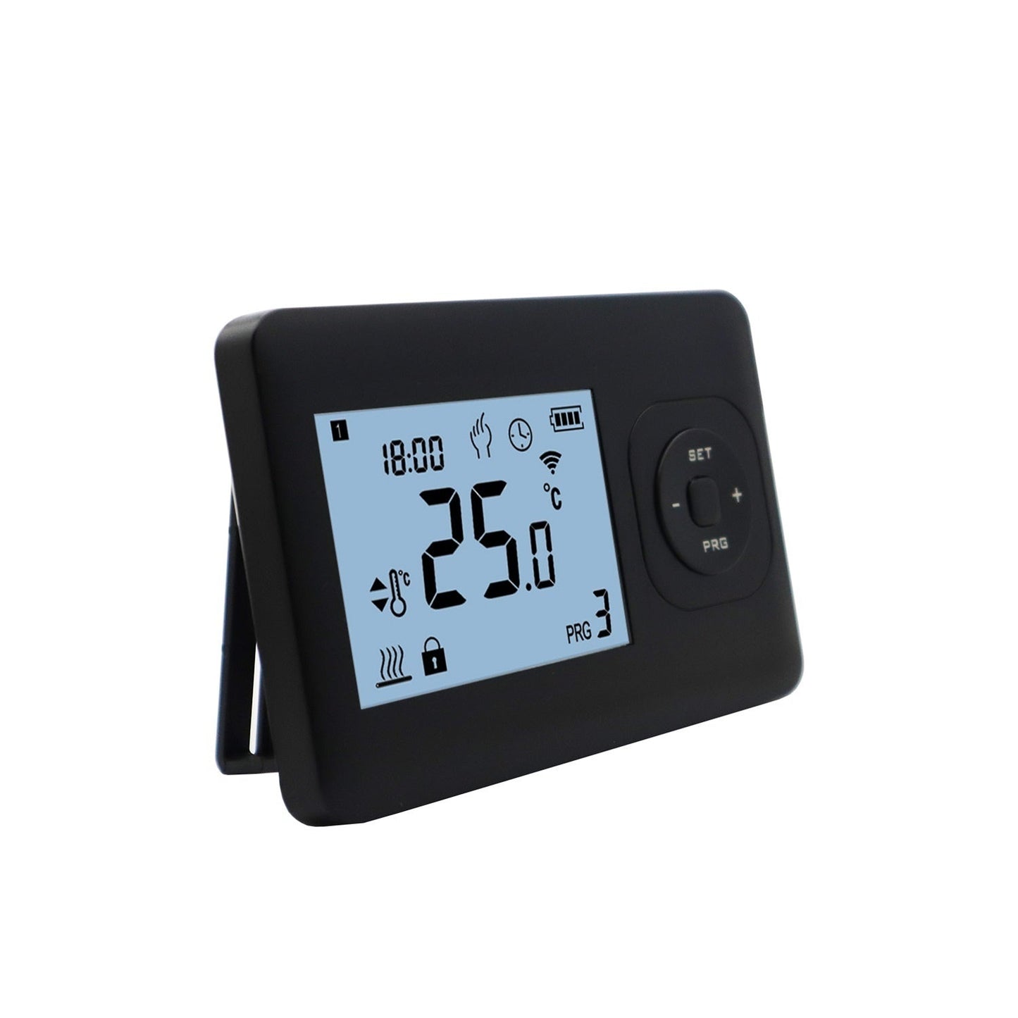 QH Programmierbares Basisthermostat mit Aufputzempfänger, schwarz