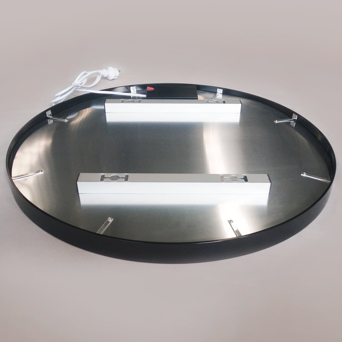 Runder Spiegel 60 cm mit goldenem Rahmen, LED-Beleuchtung und Antibeschlag-Funktion