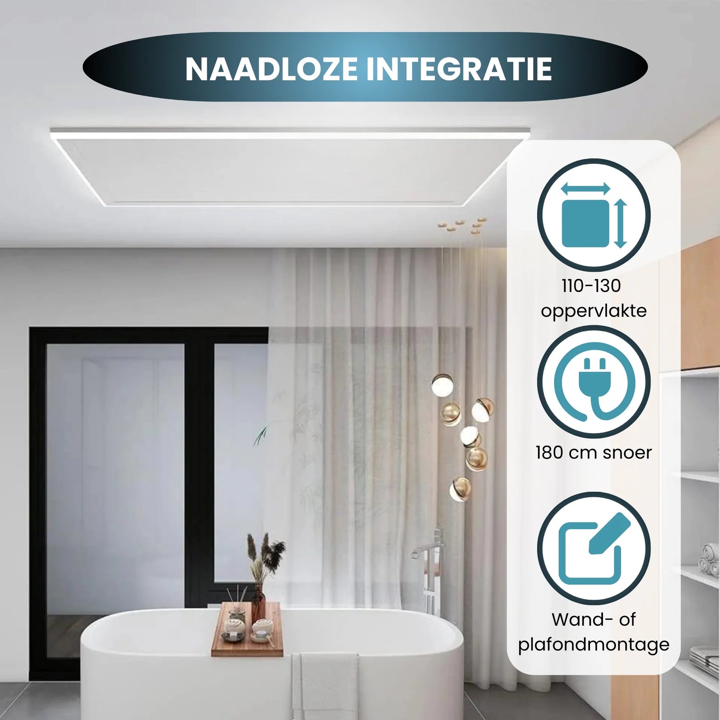 Infrarotpaneel QH-HL mit LED-Beleuchtung 63x 65,5 cm 400 Watt