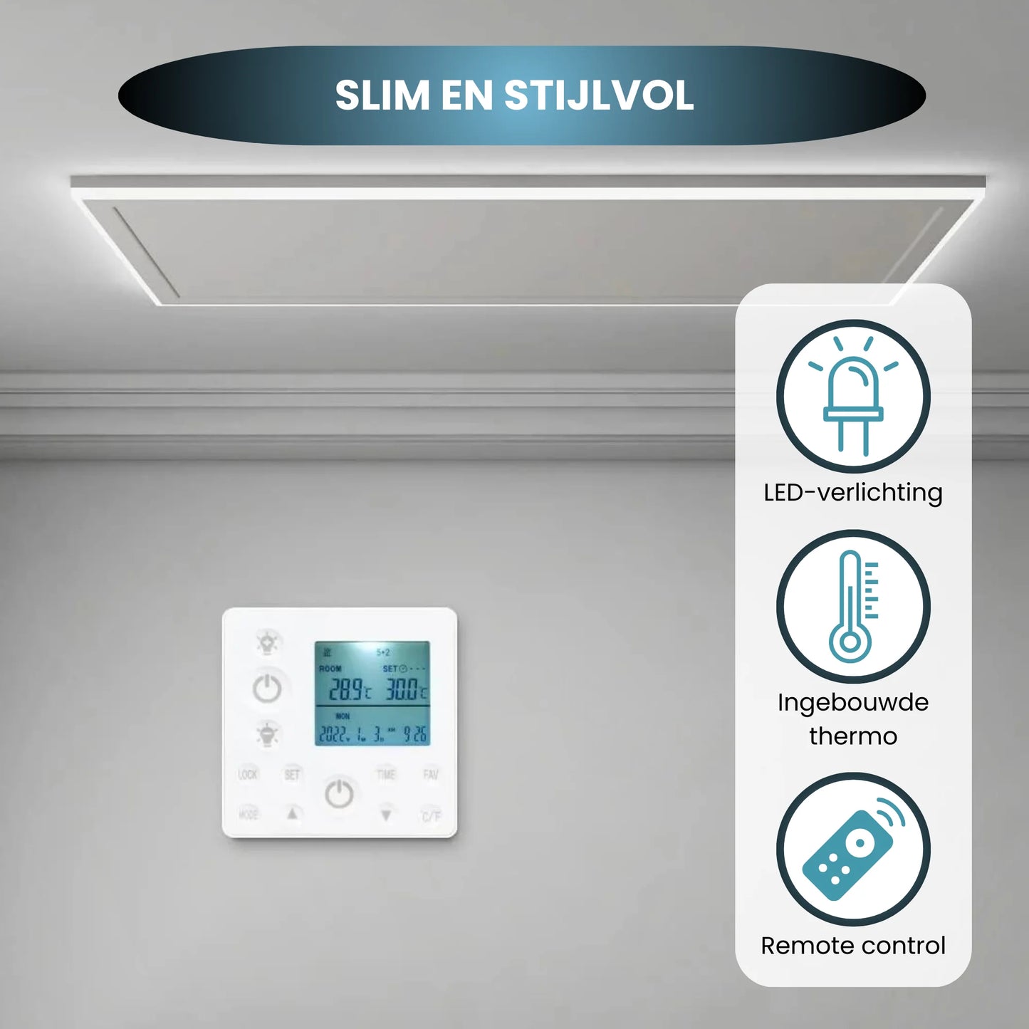 Infrarotpaneel QH-HL mit LED-Beleuchtung 63x 65,5 cm 400 Watt