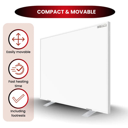 Serie QH-AK mobiles Infrarotpaneel 350, 450, 580 oder 700 Watt mit Rädern