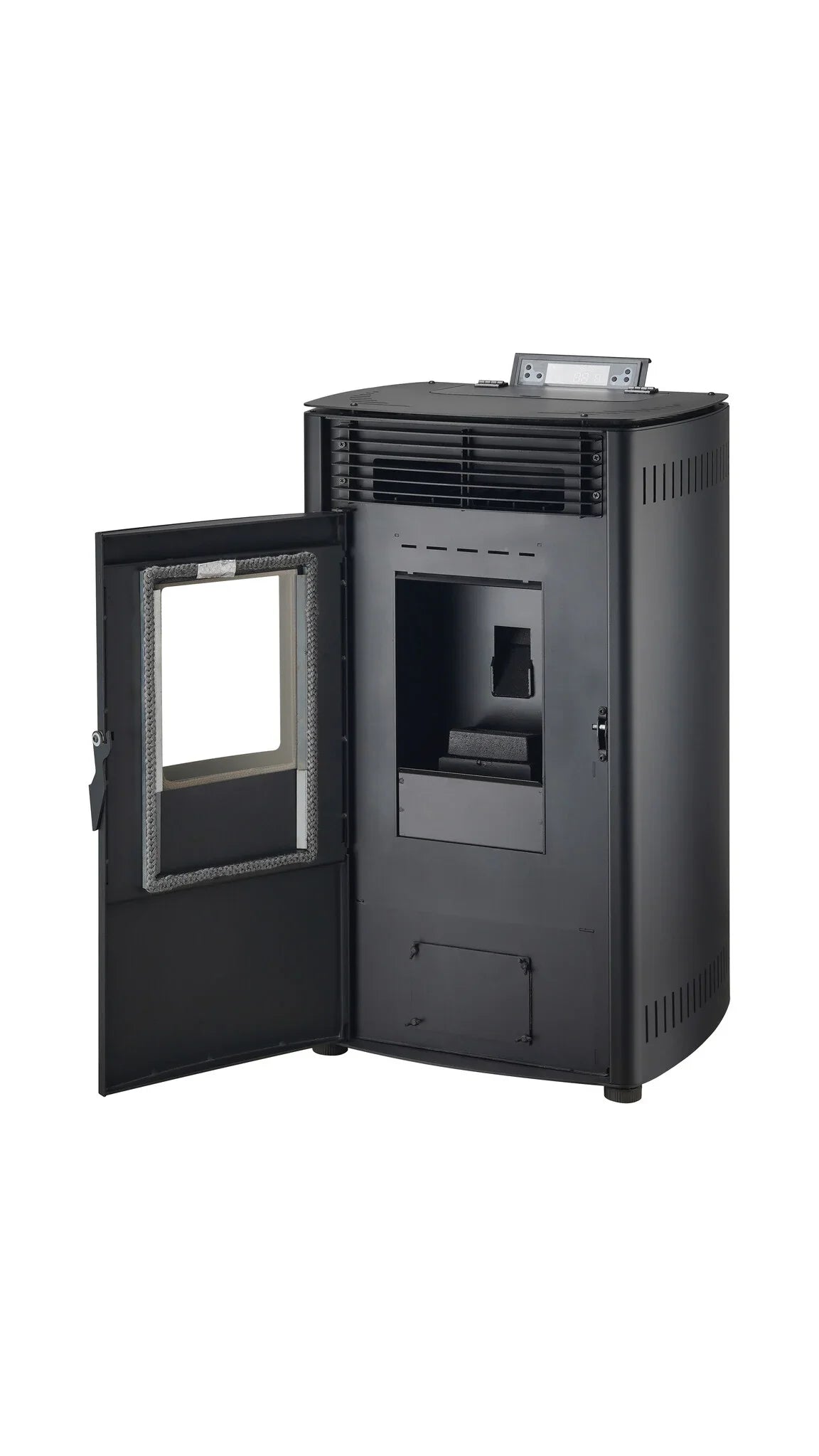 Pelletofen - 8,8 kW - für 60-80 m² - 5 Stufen - Timer - CR05 Schwarz