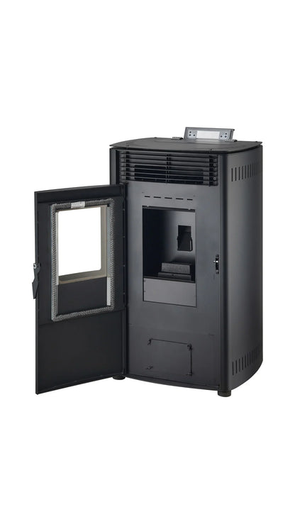 Pelletofen - 8,8 kW - für 60-80 m² - 5 Stufen - Timer - CR05 Schwarz