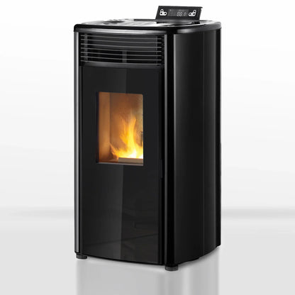 Pelletofen - 9,9 kW - für 80-100 m² - 5 Stufen - Timer - CR9 - Doppeltür