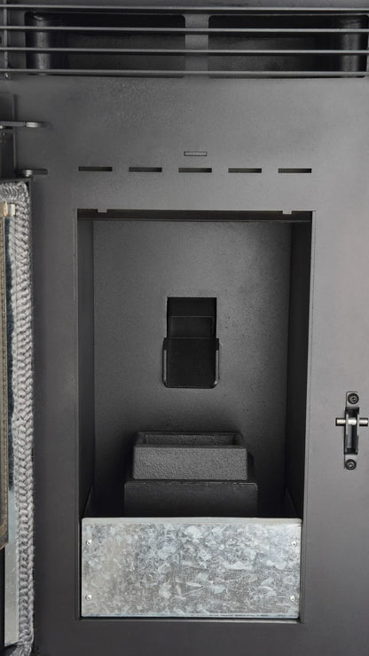 Pelletofen - 9,9 kW - für 80-100 m² - 5 Stufen - Timer - CR9 - Doppeltür