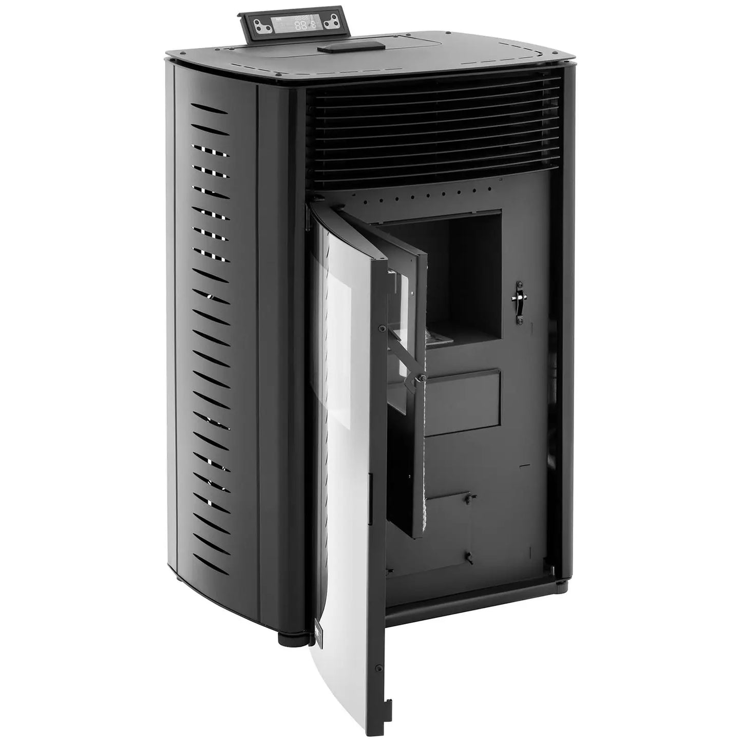 Pelletofen - 13,1 kW - für 80-100 m² - 5 Stufen - Timer - CR04 Schwarz