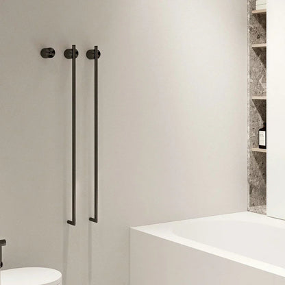 Elektrischer Handtuchheizkörper Schwarz mit Thermostat L-SR0200-B