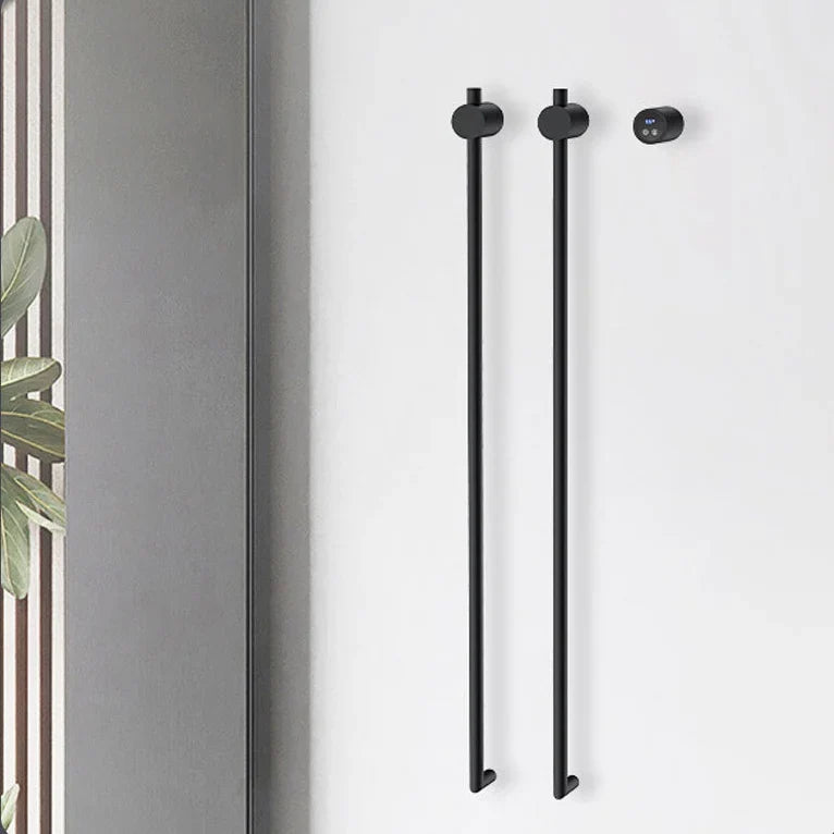Elektrischer Handtuchheizkörper Schwarz mit Thermostat L-SR0200-B