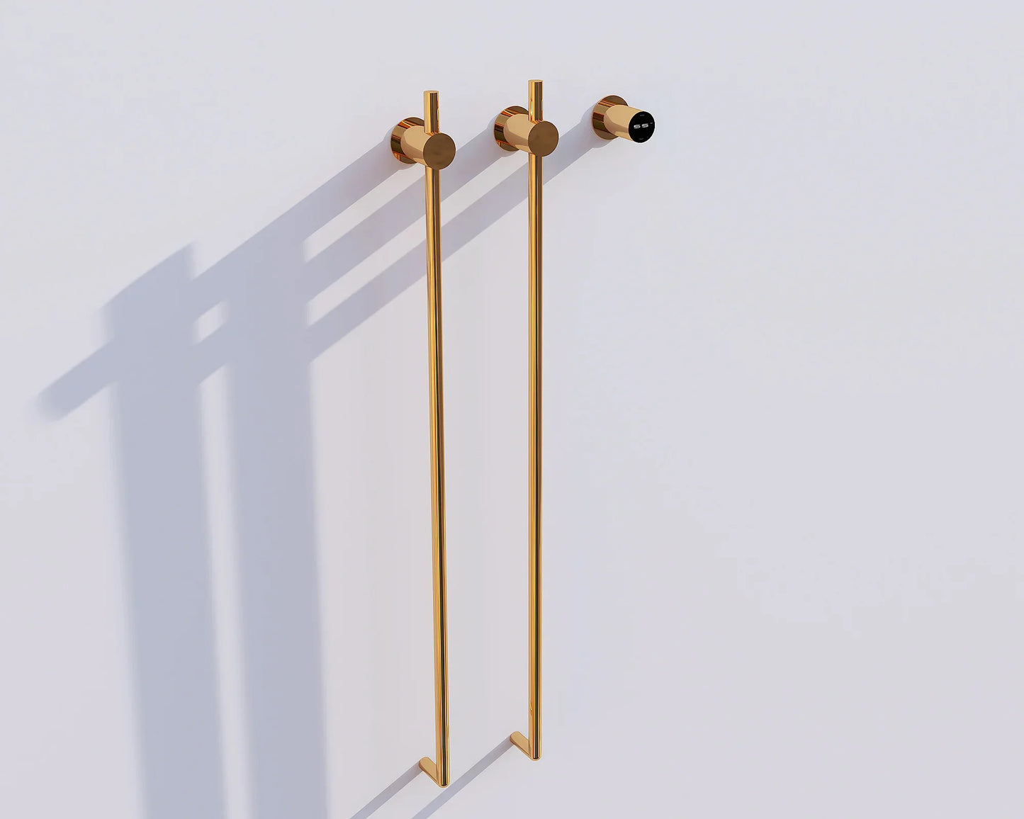 Elektrischer Handtuchheizkörper Gold mit Thermostat L-SR0200-T