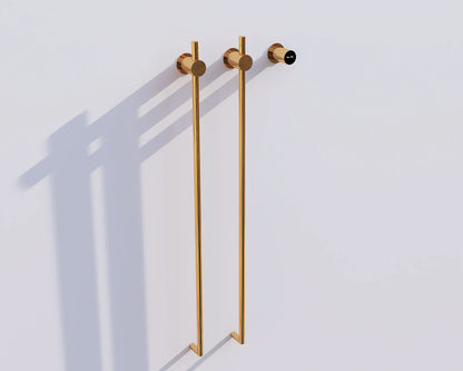 Elektrischer Handtuchheizkörper Gold mit Thermostat L-SR0200-T