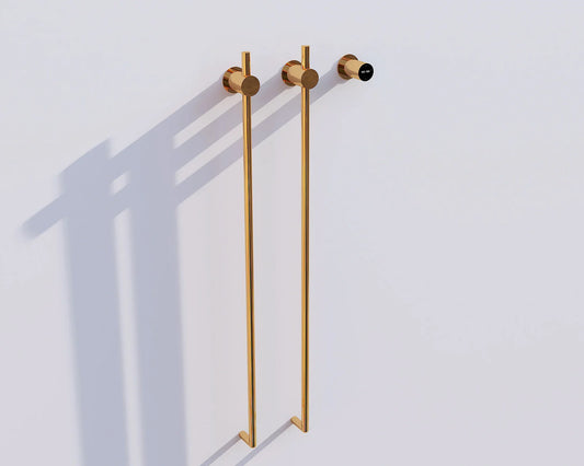 Elektrischer Handtuchheizkörper Gold mit Thermostat L-SR0200-T