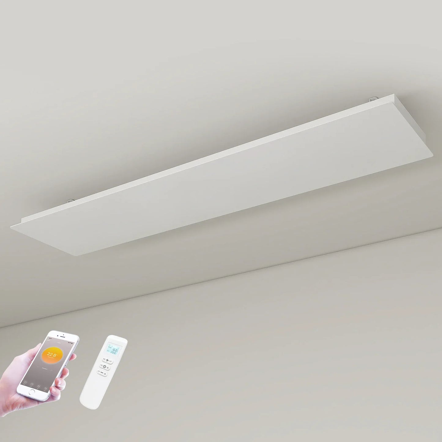 QH-ThermoAura Serie Wi-Fi Infrarotpaneel 1.700 W 129 x 33 cm