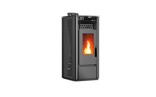 Pelletofen - 9,6 kW 80-90 m² - 5 Stufen - Timer - KM1009A - Schwarz