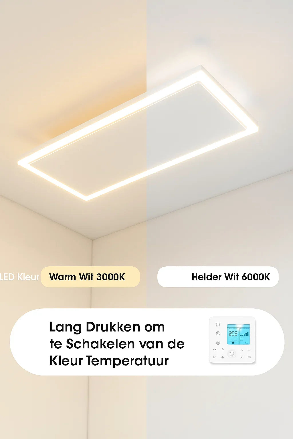 Infrarotpaneel QH-InfraGlow mit LED-Beleuchtung 135x39 cm 1.700 Watt