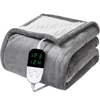 Elektrische Heizdecke - Heizdecke - 1 Person - 180x150 cm - Fleece - Grau