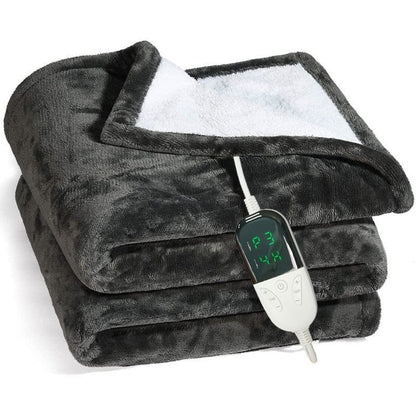 Elektrische Umschlagdecke - Wärmedecke - 1 Person - 180x150 cm - Fleece - schwarz -