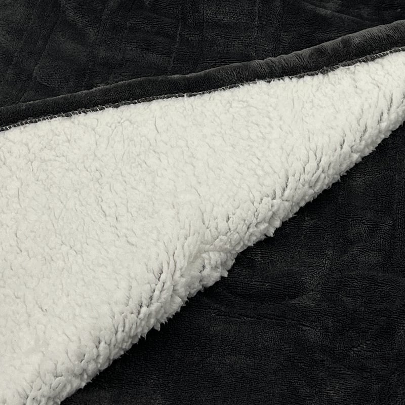 Elektrische Umschlagdecke - Wärmedecke - 1 Person - 180x150 cm - Fleece - schwarz -