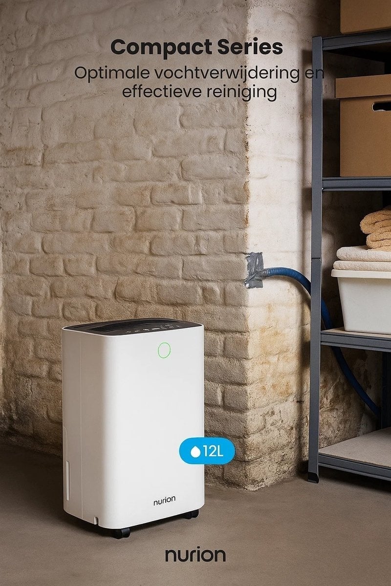 Intelligenter Luftentfeuchter kompakt 12 Liter WiFi mit Aktivkohlefilter