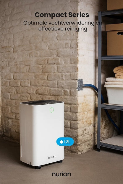 Intelligenter Luftentfeuchter kompakt 12 Liter WiFi mit Aktivkohlefilter