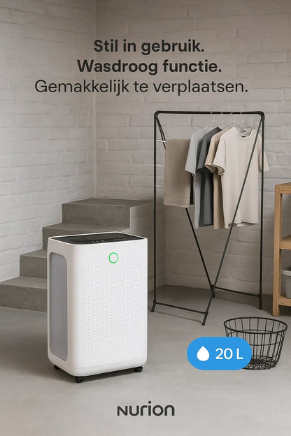 Intelligenter Luftentfeuchter kompakt 20 Liter WiFi mit Aktivkohlefilter