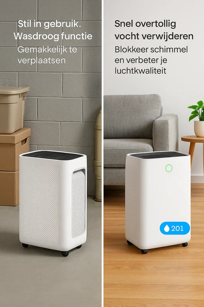 Intelligenter Luftentfeuchter kompakt 20 Liter WiFi mit Aktivkohlefilter
