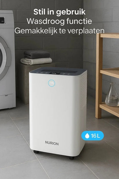 Intelligenter Luftentfeuchter kompakt 16 Liter WiFi mit Aktivkohlefilter
