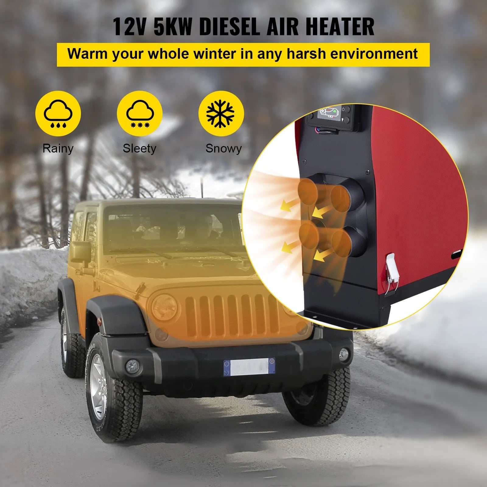 Draagbare 8 kW Diesel standkachel