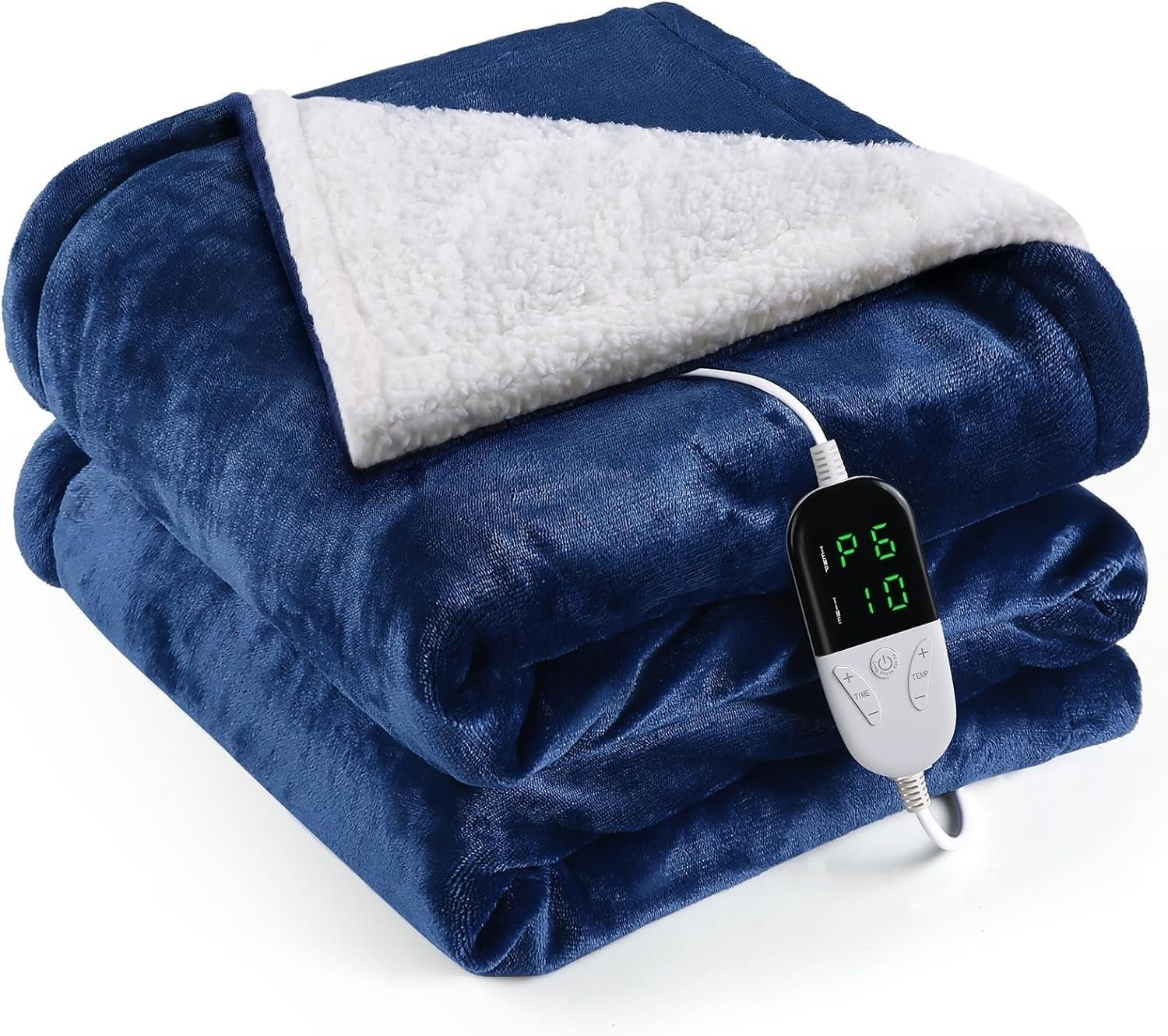 Elektrische Umschlagdecke - Wärmedecke - 1 Person - 180x150 cm - Fleece - blau