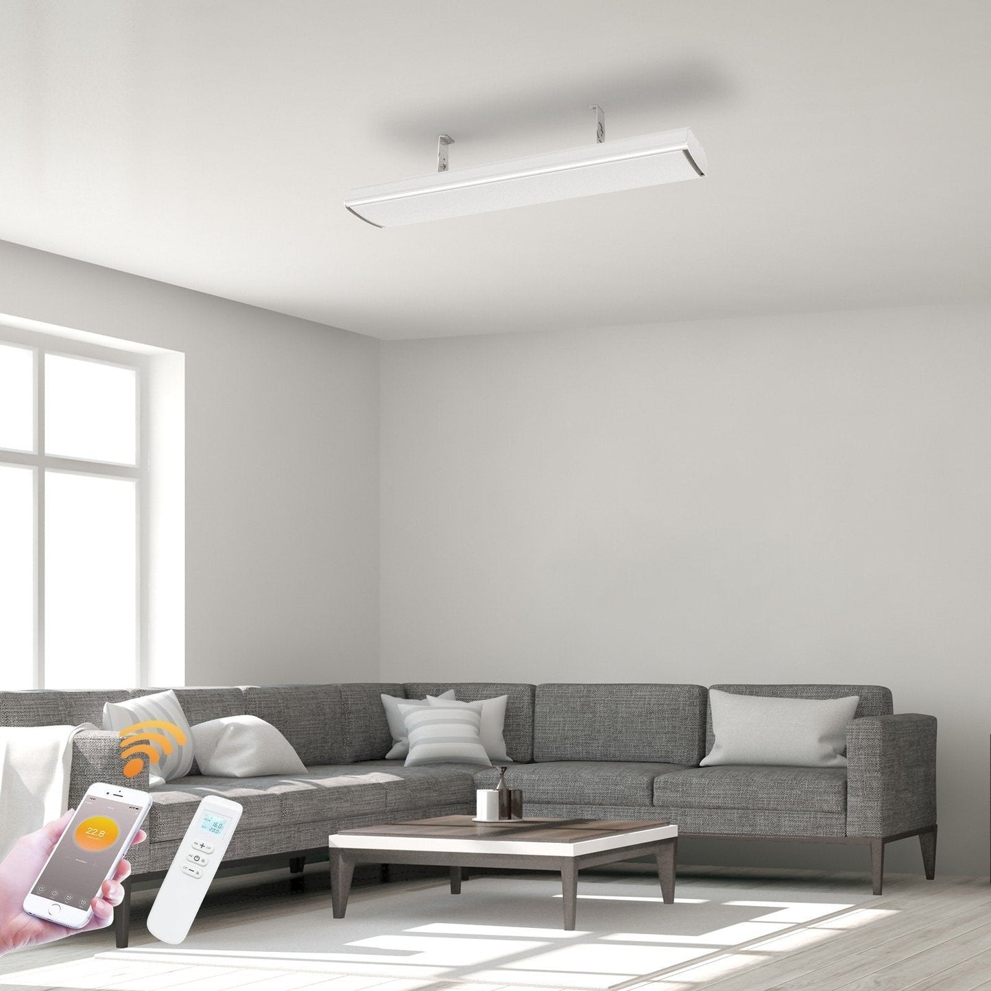 Infrarot-Terrassenheizstrahler Whitewarm WiFi 1.800 - 2.400 Watt