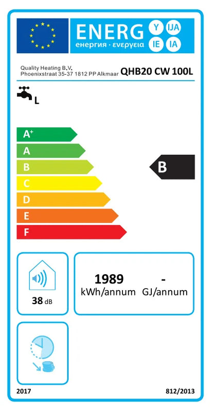 100 Liter QH Dual-Elektro-Warmwasserspeicher mit mechanischer Bedienung