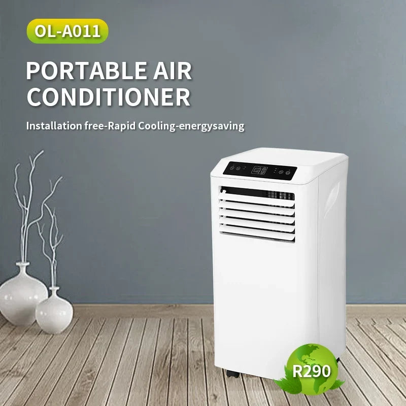 Mobile Klimaanlage WiFi, Entfeuchten und Belüften, mit Fensterabdichtung und Luftreiniger, 7.000 BTU