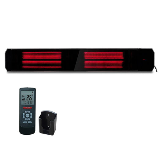 Zweite Wahl - Infrarot-Terrassenheizstrahler Calore Black Heater einstellbar mit 1.600 - 3.200 Watt - 2.200 Watt 1160*180*77mm