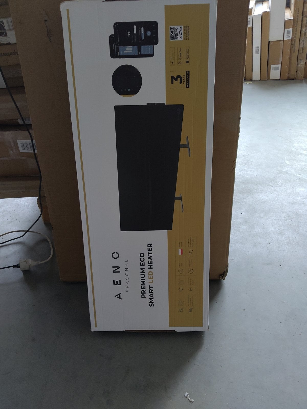 Zweite Wahl - AENO GH4S intelligentes Infrarot-Heizpaneel WiFi - 700 Watt - Schwarz