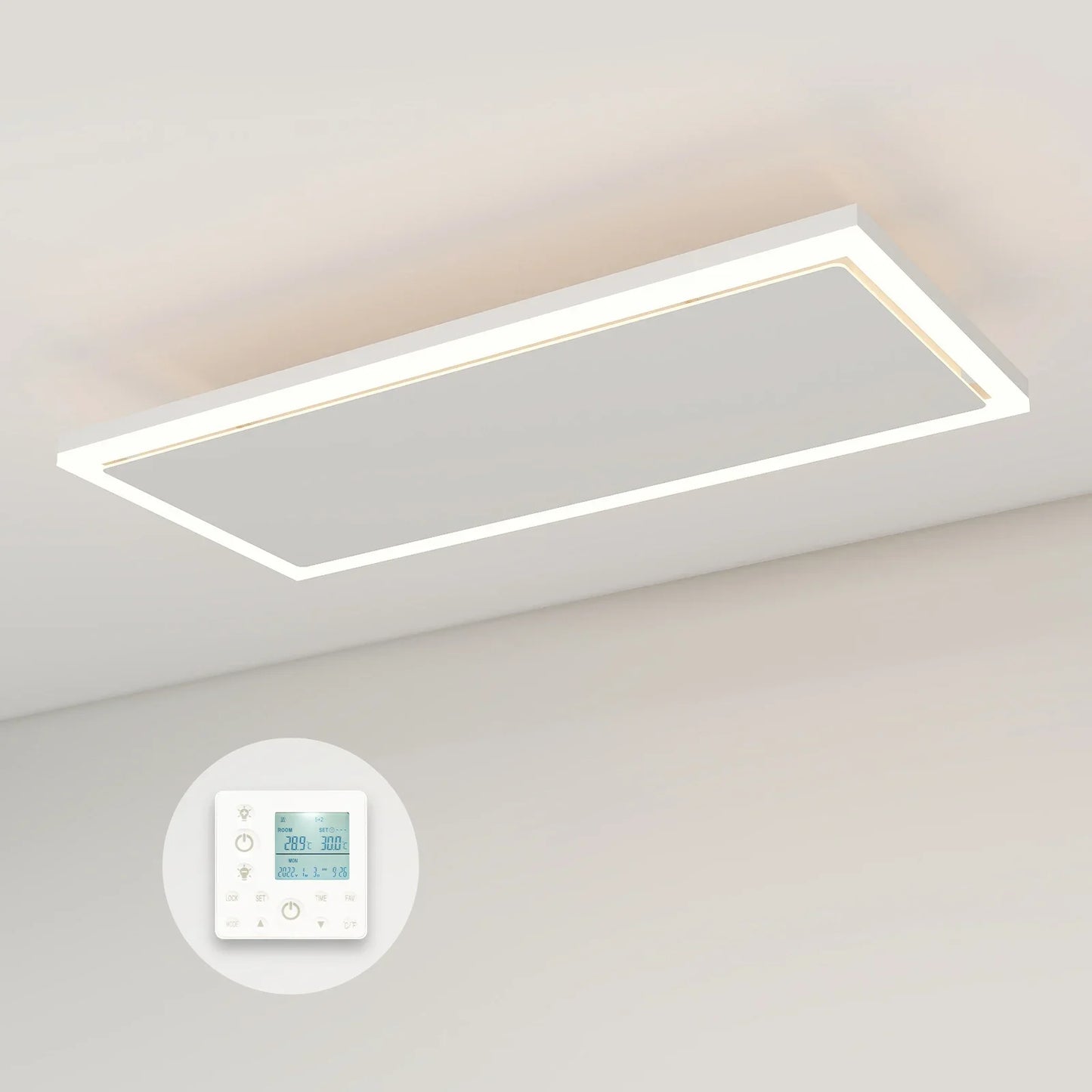 Zweite Wahl - QH-InfraGlow Serie Infrarotpaneel mit LED-Beleuchtung 135x39 cm 1.700 Watt - Default