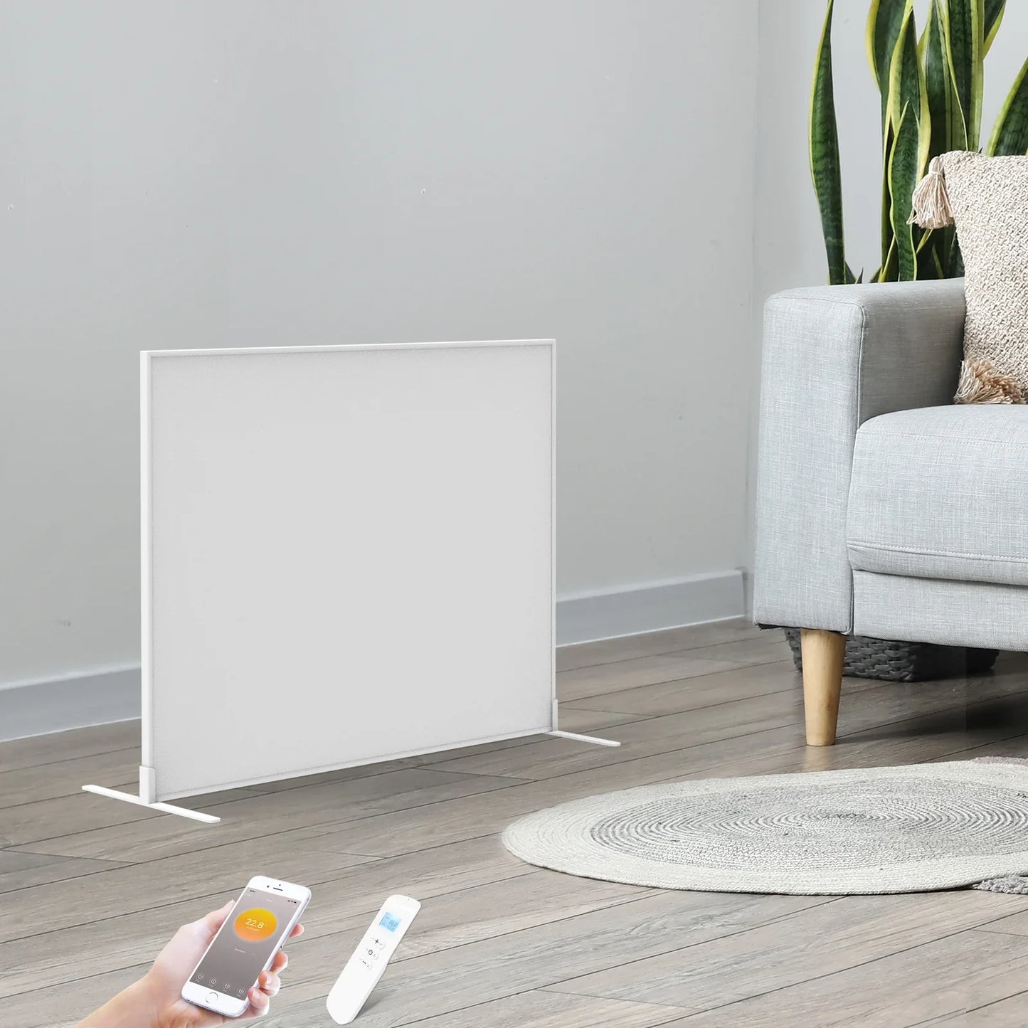 Zweite Wahl - QH-SP Wifi Remote Control verschiebbares Infrarotpaneel 350, 450 und 700 Watt - 350 Watt 60 x 50 cm