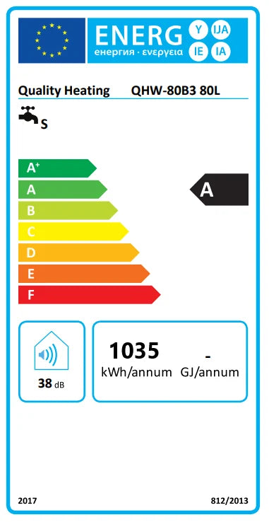 80 Liter Performance QH WiFi Dual-Elektro-Warmwasserspeicher mit digitaler Bedienung