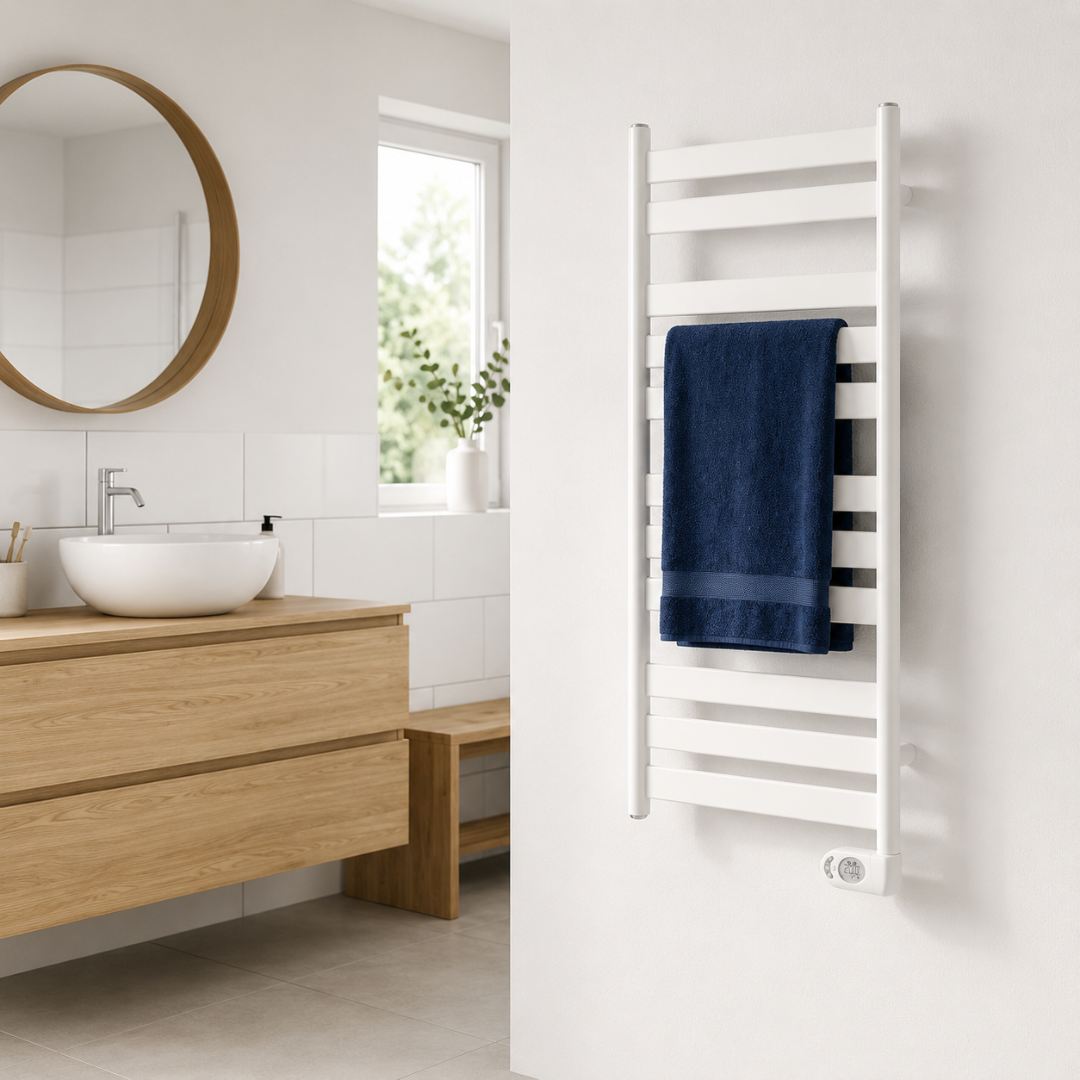 Adax Wave elektrischer Handtuchheizkörper 300 - 750 Watt Weiß