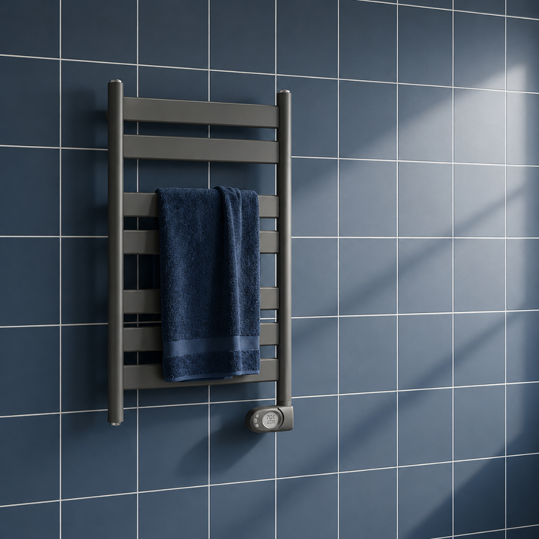 Adax Wave elektrischer Handtuchheizkörper 300 - 750 Watt Schwarz