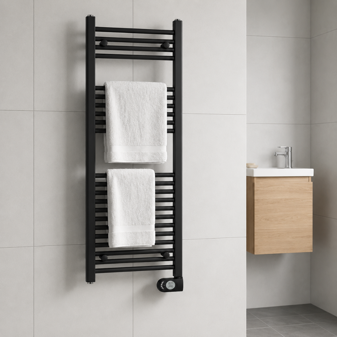 Adax Comfort elektrischer Handtuchheizkörper 300-600 Watt schwarz