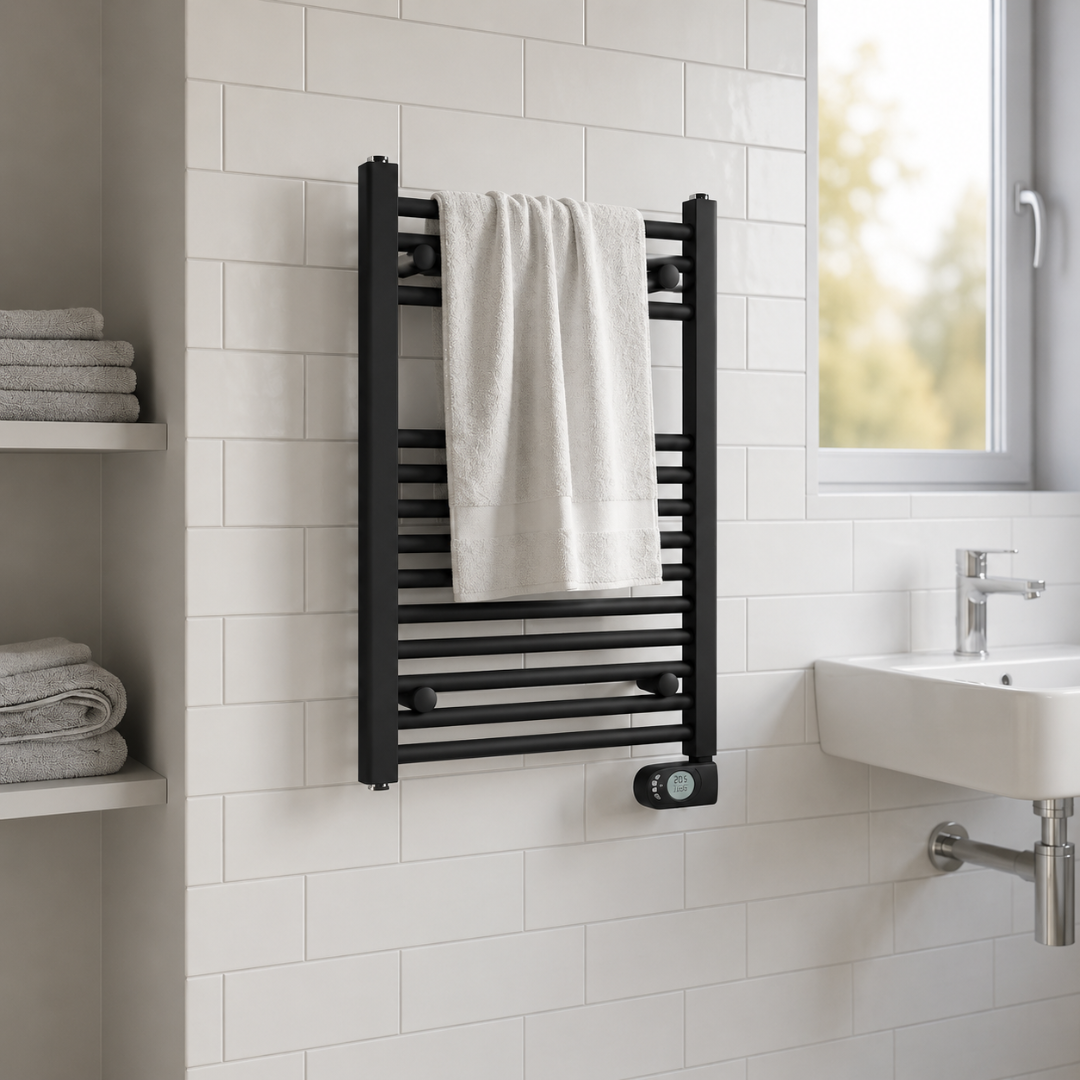 Adax Comfort elektrischer Handtuchheizkörper 300-600 Watt schwarz
