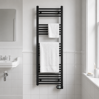 Adax Comfort elektrischer Handtuchheizkörper 300-600 Watt schwarz