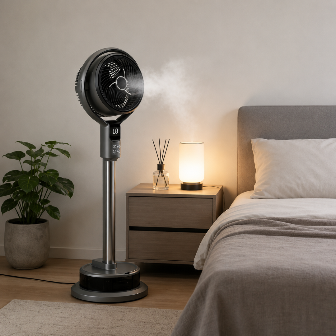 Nebelventilator mit Fernbedienung, Timer und Luftbefeuchter